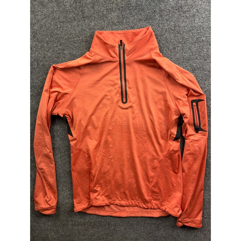 REI Quarter Zip Pullover Womens Medium Orange Long Sleeve Active Top